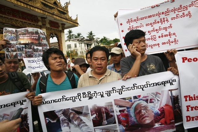 Burma releases eight 'copper mine' protesters