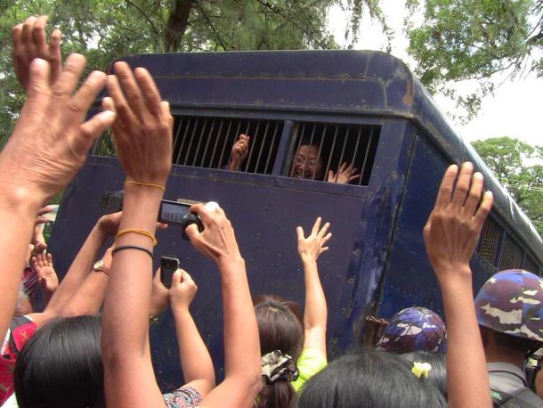 Jailed anti-mine activist Naw Ohn Hla transferred