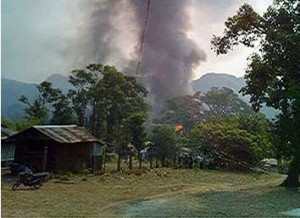 Fire leaves 100 homeless in Shan ruby-mining town