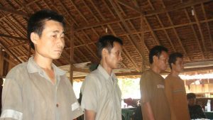 Four of those sentenced to imprisonment at a Karen tribunal (Photo: Karen National Union)