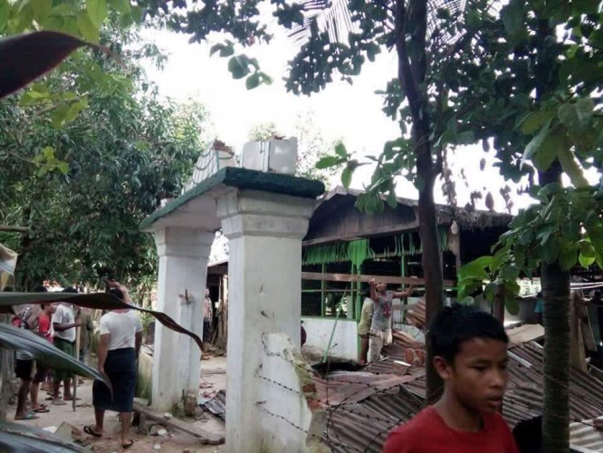 Mosque destroyed in central Burma