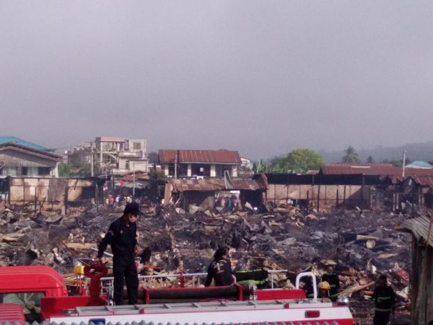 Fire destroys market in Shan State