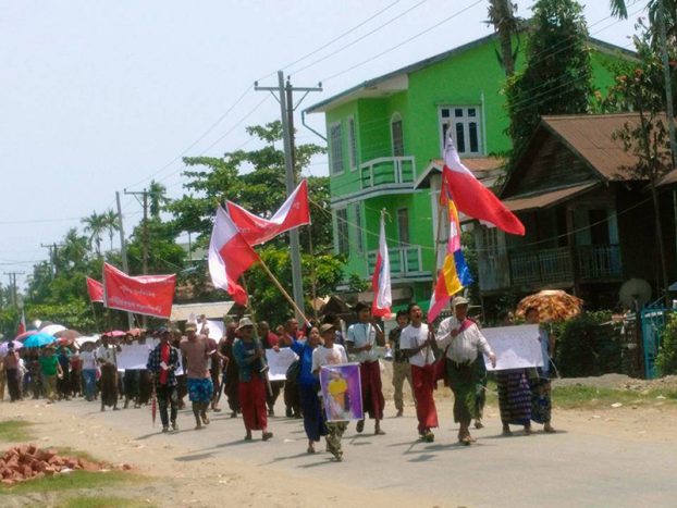 Protesters in Sittwe demand release of ‘Arakan Army Cup’ organisers