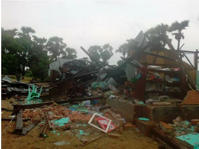Cyclone Mora damaged or destroyed 20,000 houses in Burma