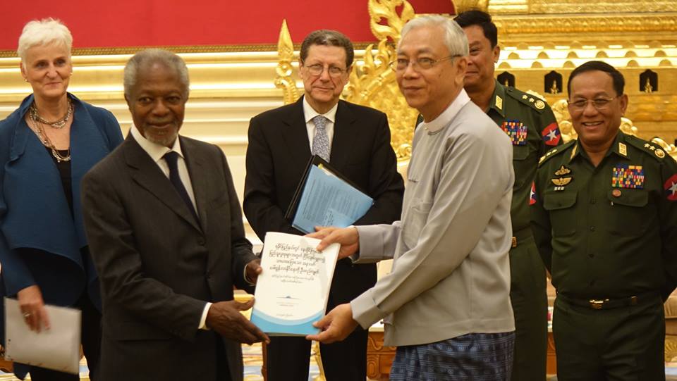 Kofi Annan arrives in Burma as Arakan Commission submits final report