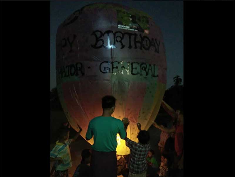 Man arrested after launching balloon for Arakan Army leader’s birthday