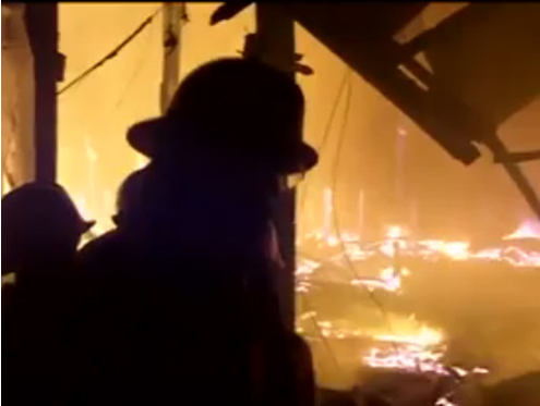 Fire destroys market in Rangoon suburb