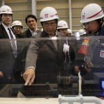 Myanmar’s President Thein Sein inspects TEPCO’s Kawasaki Thermal Power Plant in Kawasaki