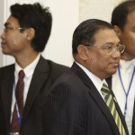 Myanmar’s Foreign Minister Wunna Maung Lwin arrives for the ASEAN Foreign Ministers’ meeting with ASEAN Inter-governmental Commission on Human Rights (AICHR) representatives at the office of Council of Ministers in Phnom Penh
