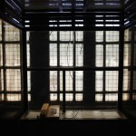 A phone is seen at a phone booth at the government’s post office building in central Yangon