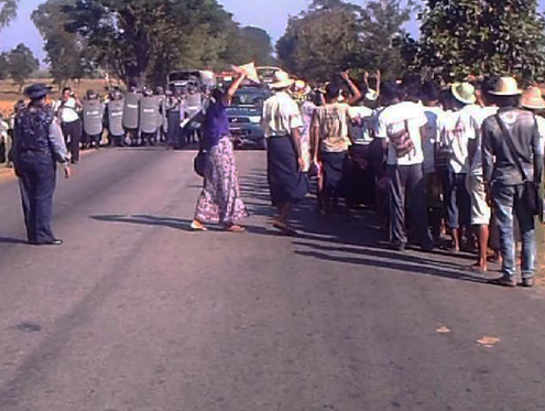 Police arrest four miners during march to Naypyidaw 