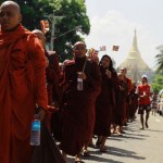 monks marching