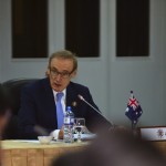 Australia’s Foreign Minister Carr speaks during the ASEAN – Australia Ministerial Meeting at the 46th ASEAN Foreign Ministers Meeting in Bandar Seri Begawan