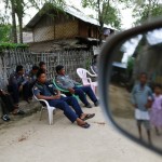 Police guard Muslim houses at Htan Kone village in Myanmar’s northern Sagaing region