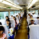 Passengers enjoy air-conditioning and comfort en route to Kyaiktiyo