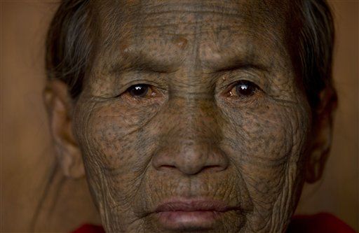 An ethnic Chin woman of the Daai sub-tribe.(PHOTO: AP)