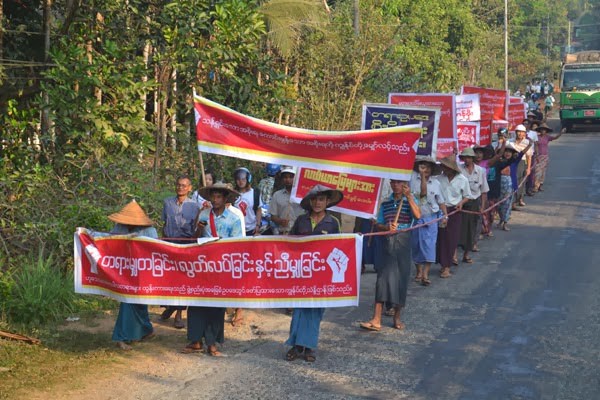 Tenasserim villagers protest military land grab
