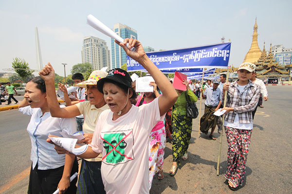 Burma's workers rally for rights on May Day