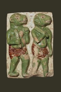 Mara’s Demons. Shwegugyi Temple, Pegu, Ca. 1479. Glazed earthenware. National Museum, Nay Pyi Taw. (Photo: Sean Dungan)