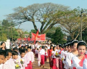 Mon Day celebrations in Ye on 4 February 2015. (PHOTO: DVB)
