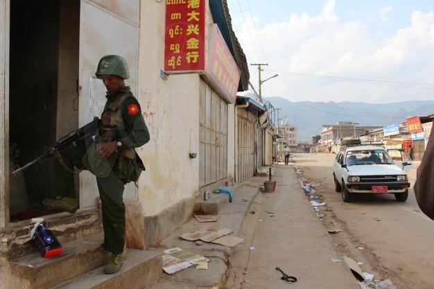 PHOTOS: Burmese troops patrol 'ghost town' Laogai