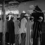 Afternoon prayer at the mosque in Thet Kae Pyin IDP camp, near Sittwe, Myanmar.