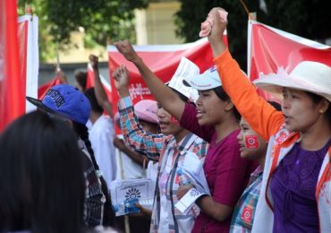 Workers’ rally in Hlaing Tharyar marks May Day
