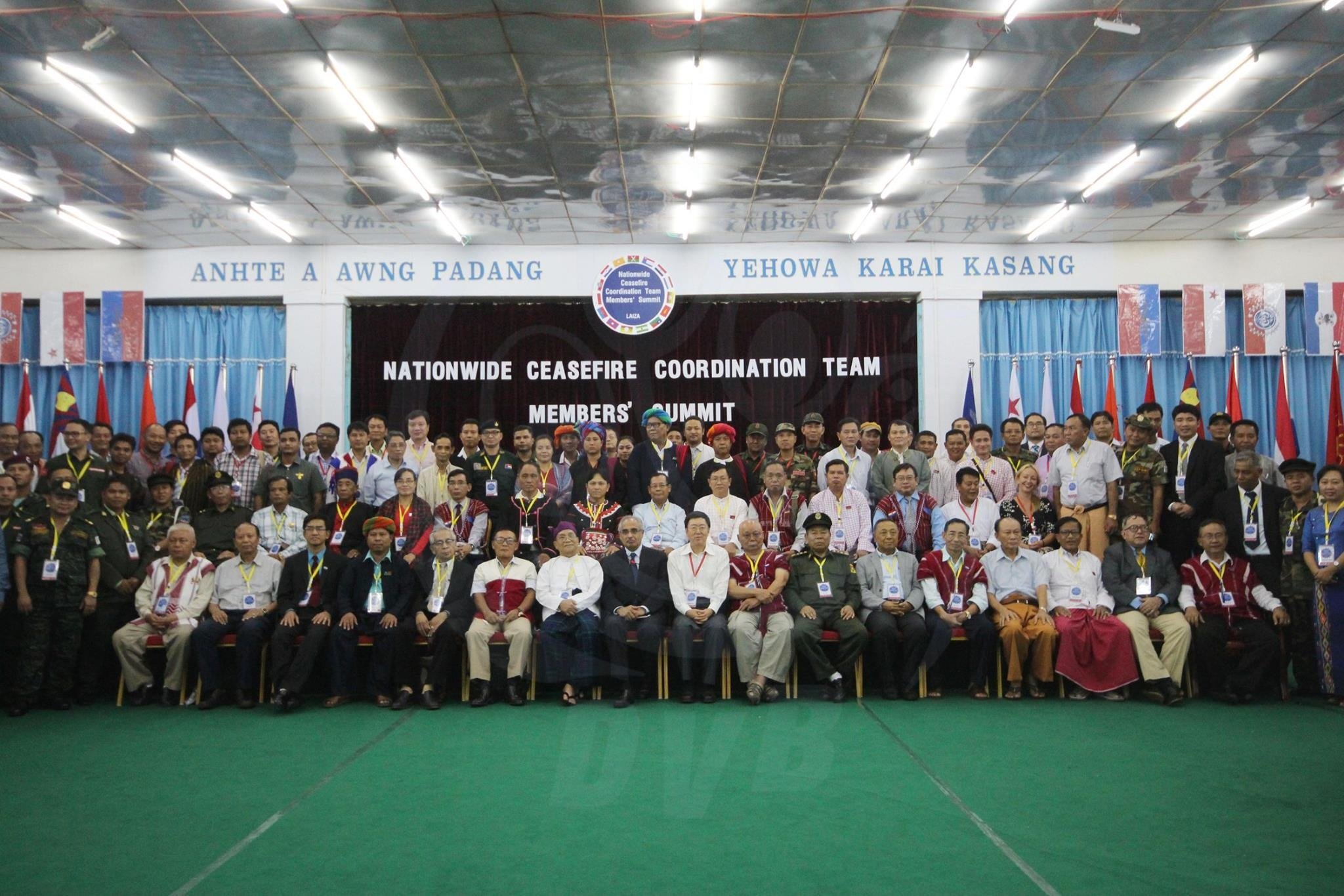 The NCCT pose for a group photo on 31 July 2014 after concluding a week-long summit in Laiza. (Photo: DVB)