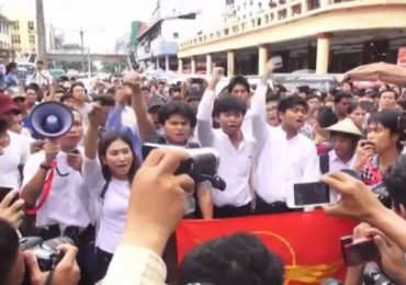 Student arrested for leading constitution protest in Rangoon