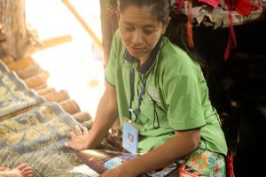 Naw Sodo Shoko in her house in Mae La refugee camp. (Photo: Maria Pile)