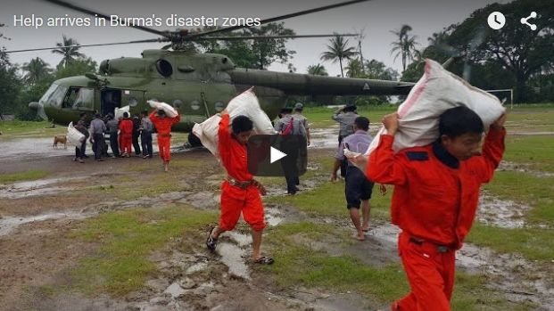 VIDEO: Help arrives in Burma's disaster zones