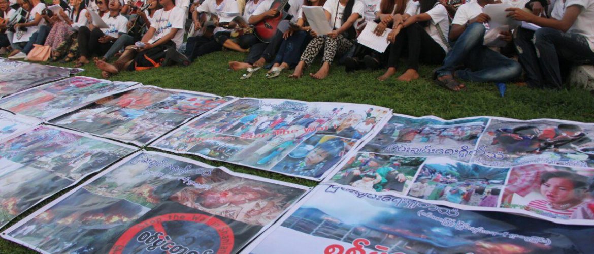 Rallies in Mandalay, Rangoon call for an end to civil war