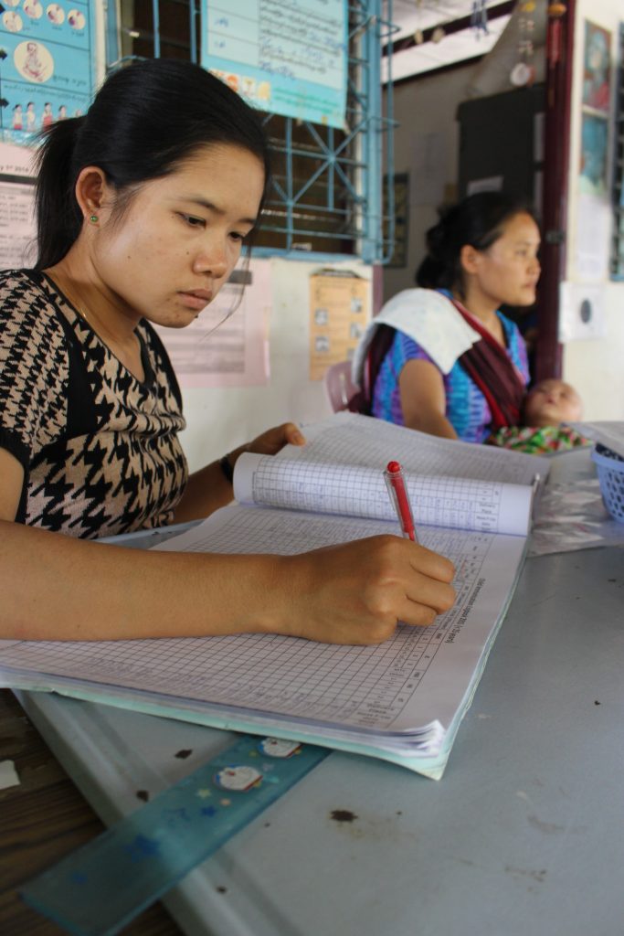 A child receives vaccinations at Mae Tao Clinic. (Photo: Libby Hogan)