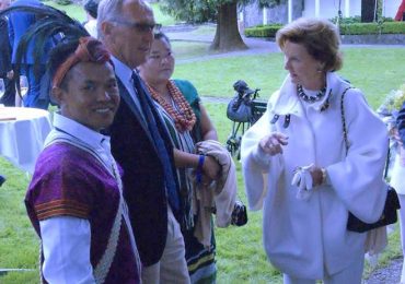 Suu Kyi park founders meet Norwegian royals