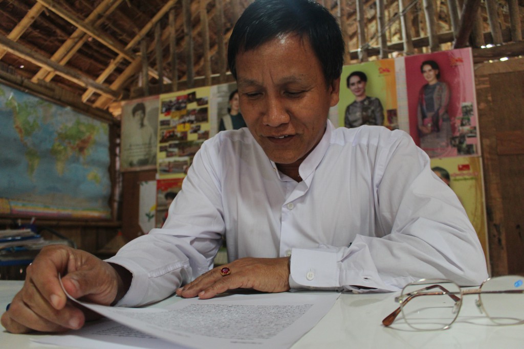 Headmaster U Par Htwe. (Photo: Libby Hogan / DVB)