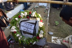 Lawyer Ko Ni was laid to rest in the Yayway Cemetery, Rangoon. (PHOTO: KIMBERLEY PHILLIPS / DVB)