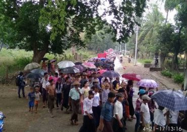 Mrauk-U protestors call for release of abbot accused of backing Arakan Army