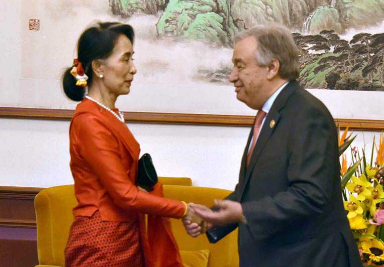 Suu Kyi invites UN chief to Panglong conference