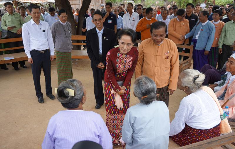 State counsellor touts peace efforts in visit to Burma heartland