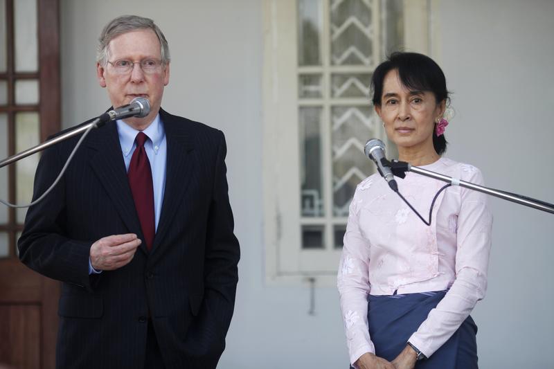 Suu Kyi working to get aid to Rohingya: US Senate leader McConnell