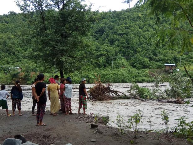 Floods, landslides hit western Chin State