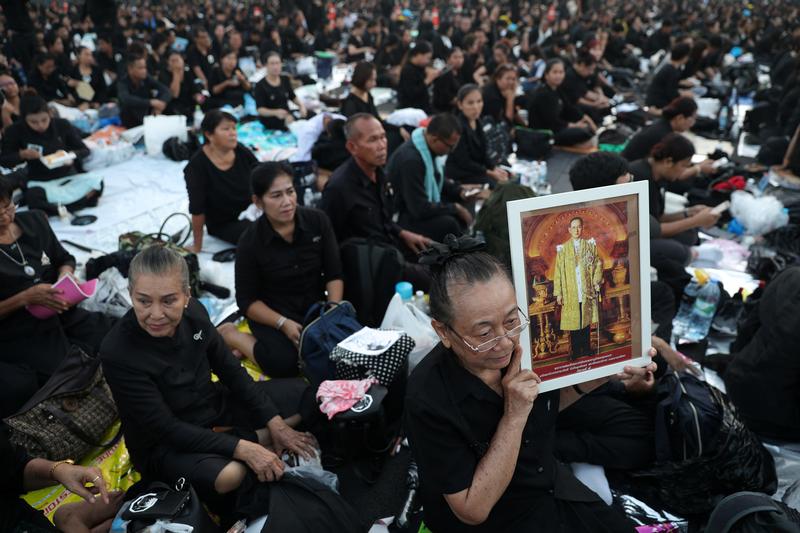 Thai capital draped in yellow as tens of thousands gather for late king’s funeral