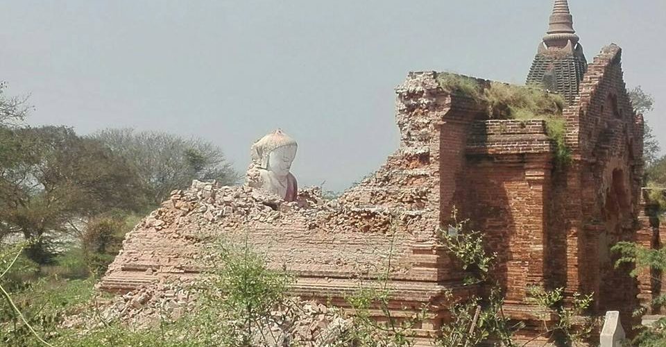 Renovated Bagan pagoda collapses