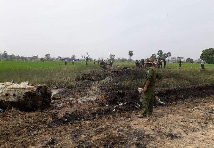 Burmese military jet crashes in Bago, killing pilot