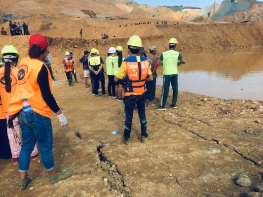 Only two bodies recovered 24 hours after Hpakant jade pit disaster: over 100 feared dead.