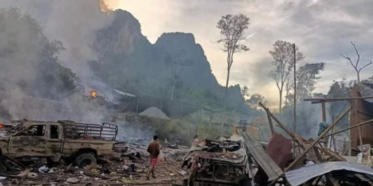 More junta airstrikes on Karen State mining sites