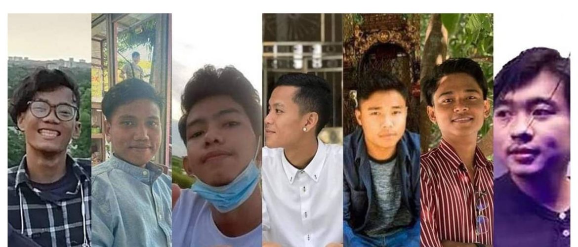 A military court sentences seven university students to death