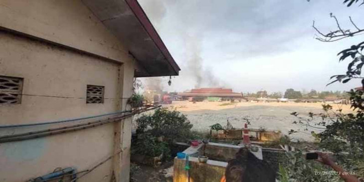 Regime airstrikes in Myawaddy near Thai-Burma border