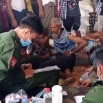 Arakan Army providing medical aid in northern Rakhine State on May 23.