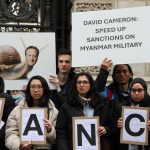 David-Cameron-sanctions-protest-Foreign-Office-London-13th-March-2024-picture-credit-Burma-Campaign-UK